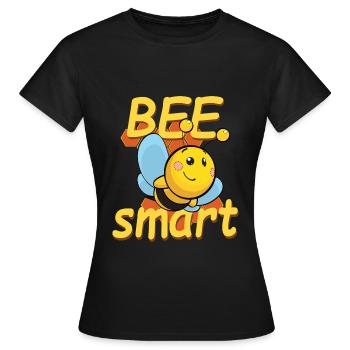 Bee smart - Women's T-Shirt - black - Front - AI Model Female 172 dark (172cm)