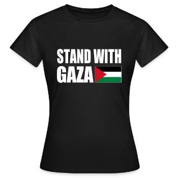 Stand with gaza - Women's T-Shirt - black - Front - AI Model Female 172 dark (172cm)