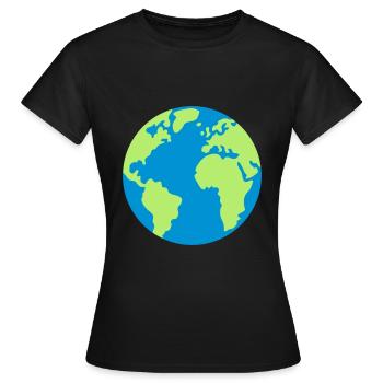 Planet Erde - Frauen T-Shirt - Schwarz - Vorne - AI Model Female 172 dark (172cm)