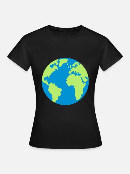 Planet Erde - Frauen T-Shirt - Schwarz