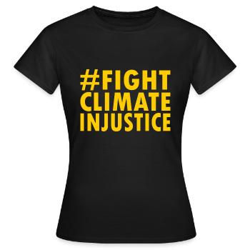 Fight climate injustice - T-shirt Femme - noir - Devant - AI Model Female 172 dark (172cm)