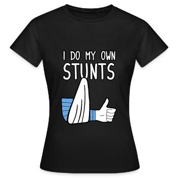 Je fais mes propres cascades - T-shirt Femme - noir - Devant - AI Model Female 172 dark (172cm)