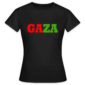 Gaza - T-shirt Femme - noir - Devant - AI Model Female 172 dark (172cm)