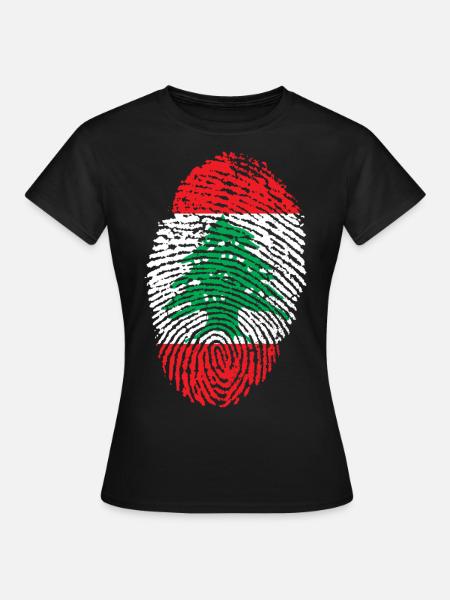 LIBANON / LEBANON FINGERABDRUCK - Frauen T-Shirt - Schwarz