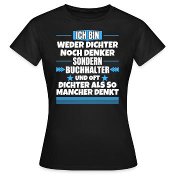 Ni poètes, ni penseurs, mais non poètes - T-shirt Femme - noir - Devant - AI Model Female 172 dark (172cm)