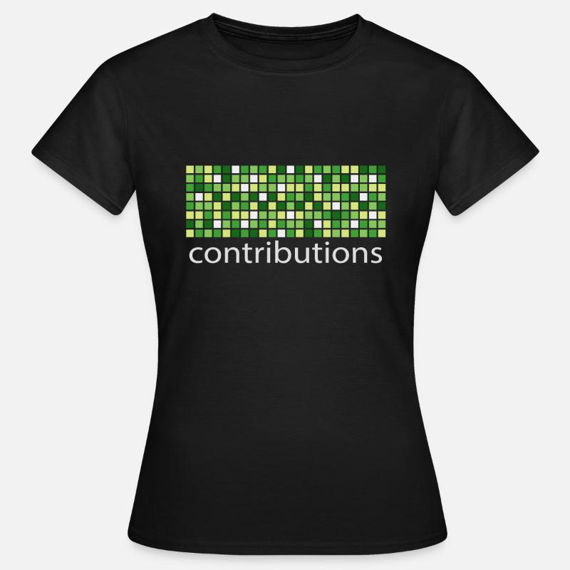 Contributions GitHub - T-shirt Femme - noir