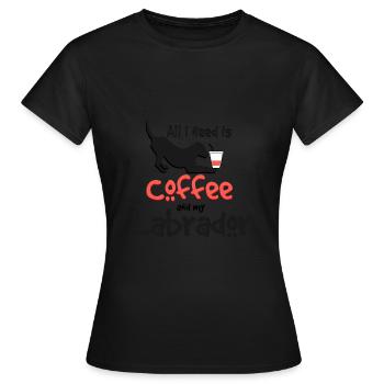 Labrador - T-shirt Femme - noir - Devant - AI Model Female 172 dark (172cm)