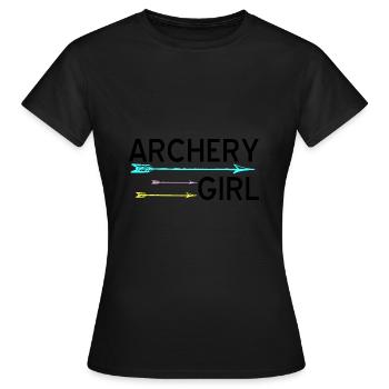Tir à l'arc - T-shirt Femme - noir - Devant - AI Model Female 172 dark (172cm)