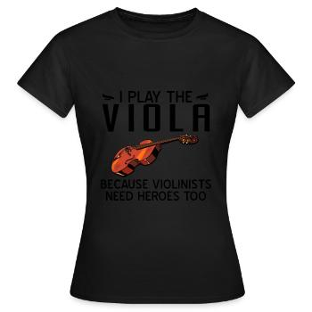 Viola - Women's T-Shirt - black - Front - AI Model Female 172 dark (172cm)