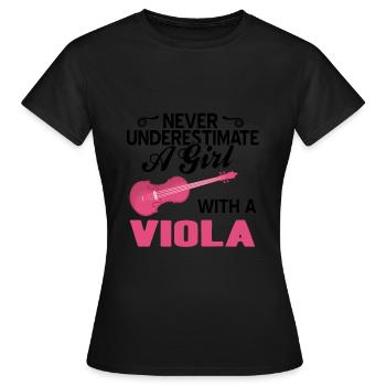 Bratsche - Frauen T-Shirt - Schwarz - Vorne - AI Model Female 172 dark (172cm)