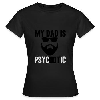 father and son - Women's T-Shirt - black - Front - AI Model Female 172 dark (172cm)