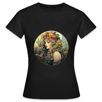 Mère Nature Terre Mère Nature Déesse Féminité 3 - T-shirt Femme - noir - Devant - AI Model Female 172 dark (172cm)