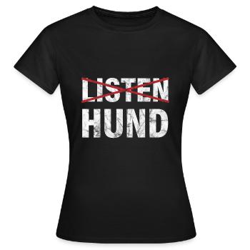 Hund, Listenhund, Kampfhund, Rassenliste - Frauen T-Shirt - Schwarz - Vorne - AI Model Female 172 dark (172cm)