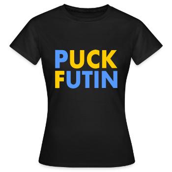 Puck futin - Frauen T-Shirt - Schwarz - Vorne - AI Model Female 172 dark (172cm)
