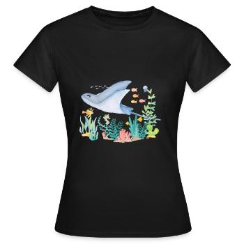Mer des Rayons - T-shirt Femme - noir - Devant - AI Model Female 172 dark (172cm)