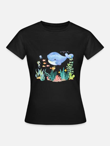 Whale Ocean - Women's T-Shirt - black
