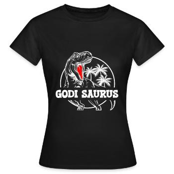 Godi Saurus zur Godi befördert Patentante Österrei - Frauen T-Shirt - Schwarz - Vorne - AI Model Female 172 dark (172cm)