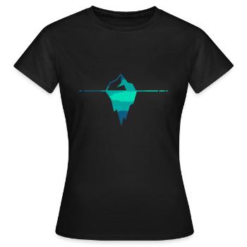 Eisberg - Frauen T-Shirt - Schwarz - Vorne - AI Model Female 172 dark (172cm)