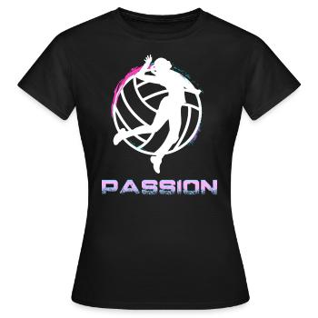 Volleyball - Women's T-Shirt - black - Front - AI Model Female 172 dark (172cm)