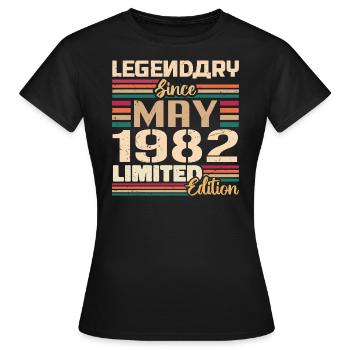 May 1982 May - Jubilee May 1982 - Women's T-Shirt - black - Front - AI Model Female 172 dark (172cm)