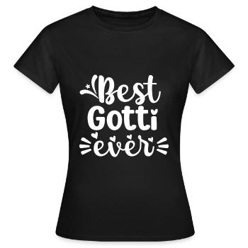 Beste Gotti Schweiz Patentante Gotti Saurus - Frauen T-Shirt - Schwarz - Vorne - AI Model Female 172 dark (172cm)