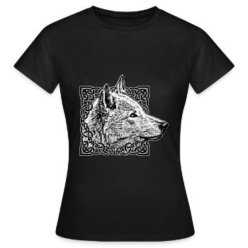 Wolf grey - Women's T-Shirt - black - Front - AI Model Female 172 dark (172cm)