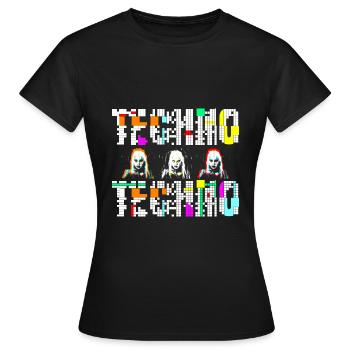 Techno Techno - T-shirt Femme - noir - Devant - AI Model Female 172 dark (172cm)