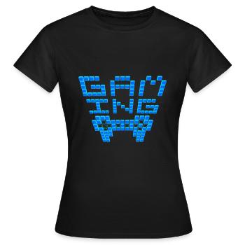 Gamer-Szene-blau - Frauen T-Shirt - Schwarz - Vorne - AI Model Female 172 dark (172cm)