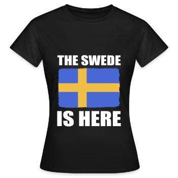 Suède Suédois - T-shirt Femme - noir - Devant - AI Model Female 172 dark (172cm)