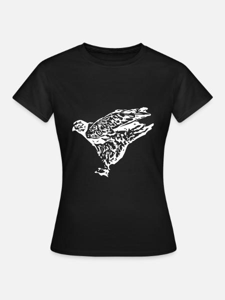 Wanderfalke Faucan Vogelräuber - Frauen T-Shirt - Schwarz