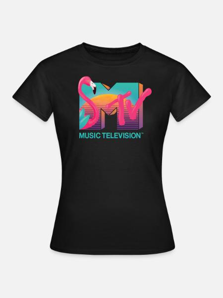 MTV Music Television Flamingo-Logo - Frauen T-Shirt - Schwarz