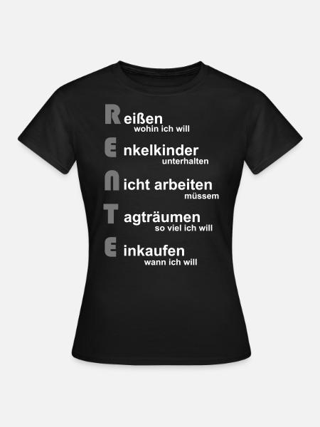 Rente - Frauen T-Shirt - Schwarz