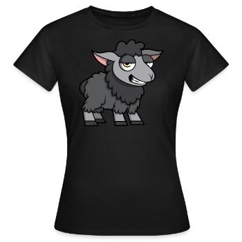 Black sheep - Women's T-Shirt - black - Front - AI Model Female 172 dark (172cm)