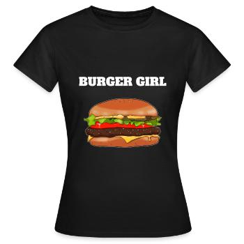 Burger Girl Amateur de restauration rapide - T-shirt Femme - noir - Devant - AI Model Female 172 dark (172cm)