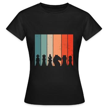 Jeu d’échecs jeu d’échecs cadeau - T-shirt Femme - noir - Devant - AI Model Female 172 dark (172cm)
