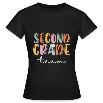 Équipe Tribu de deuxième année Enseignant de deuxième année - T-shirt Femme - noir - Devant - AI Model Female 172 dark (172cm)