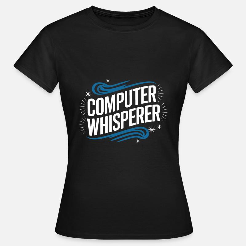 Technischer Support Computerfreak Nerd - Frauen T-Shirt - Schwarz