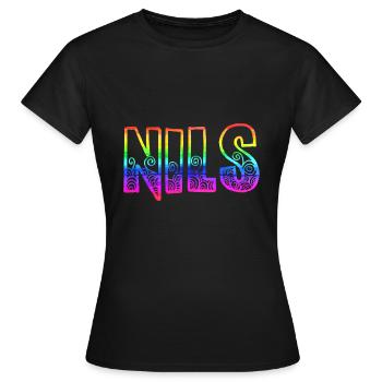 nils rs arc-en-ciel - T-shirt Femme - noir - Devant - AI Model Female 172 dark (172cm)