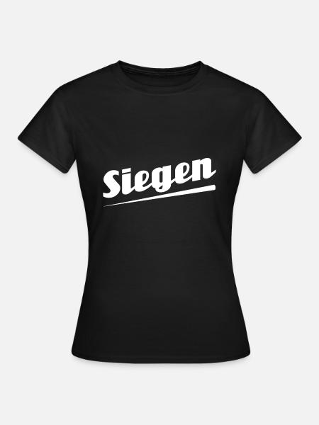 Siegen - Textdesign mit Stadtnamen - Frauen T-Shirt - Schwarz
