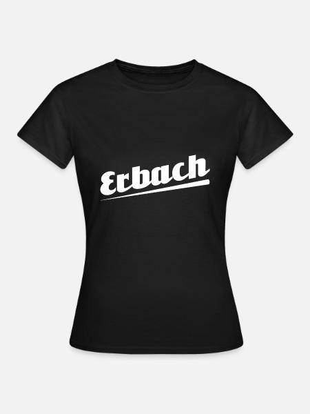 Erbach - Textdesign mit Stadtnamen - Frauen T-Shirt - Schwarz