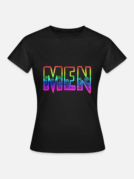 men rs regenbogen - Frauen T-Shirt - Schwarz