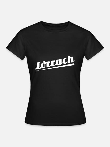 Lörrach - Textdesign mit Stadtnamen - Frauen T-Shirt - Schwarz