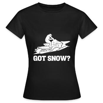 Vous avez de la neige? Glisseur - T-shirt Femme - noir - Devant - AI Model Female 172 dark (172cm)