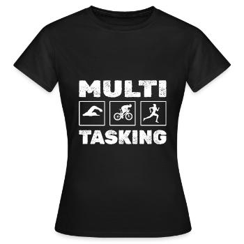 Multitasking Sportler - Frauen T-Shirt - Schwarz - Vorne - AI Model Female 172 dark (172cm)