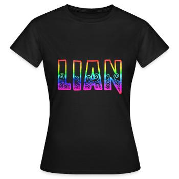 lian rs arc-en-ciel - T-shirt Femme - noir - Devant - AI Model Female 172 dark (172cm)