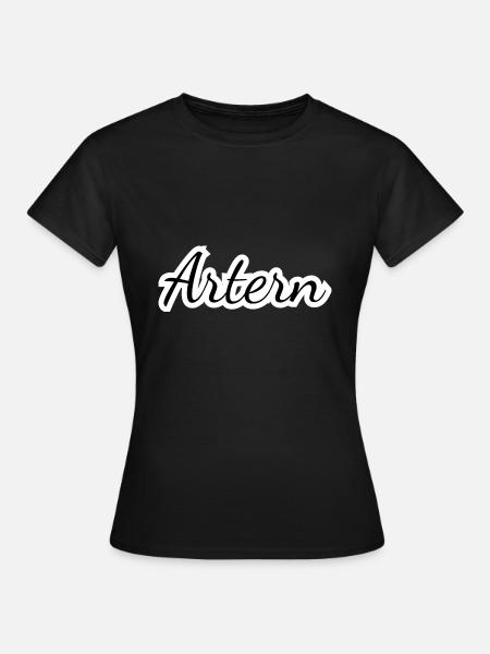 Artern - Textdesign mit Stadtnamen - Frauen T-Shirt - Schwarz