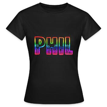 phil rs regenbogen - Frauen T-Shirt - Schwarz - Vorne - AI Model Female 172 dark (172cm)
