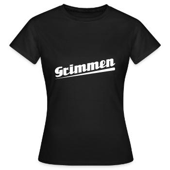 Grimmen - Textdesign mit Stadtnamen - Frauen T-Shirt - Schwarz - Vorne - AI Model Female 172 dark (172cm)