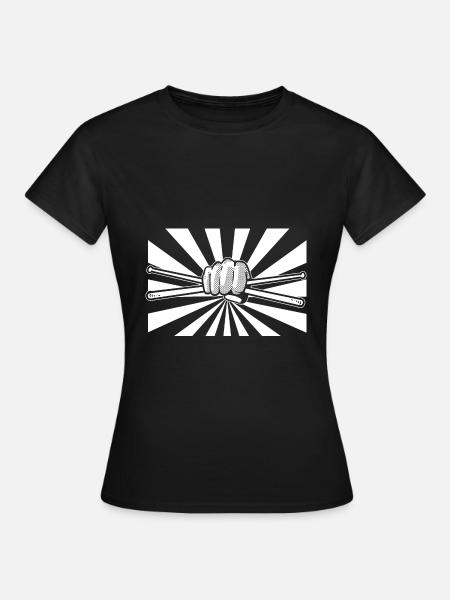 Schlagzeuger Drumsticks Schlagzeuger - Frauen T-Shirt - Schwarz