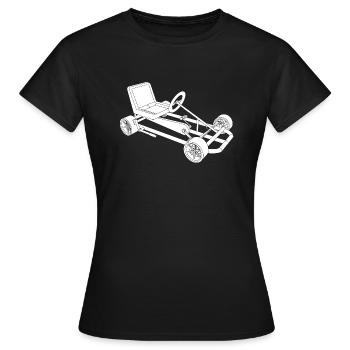 Kettcar go-kart - Women's T-Shirt - black - Front - AI Model Female 172 dark (172cm)